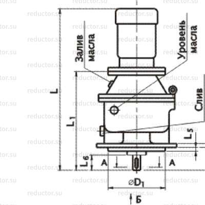 Мотор-редуктор МПО2М-15-ВК - Мотор-редуктор вертикального фланцевого исполнения – В и ВК